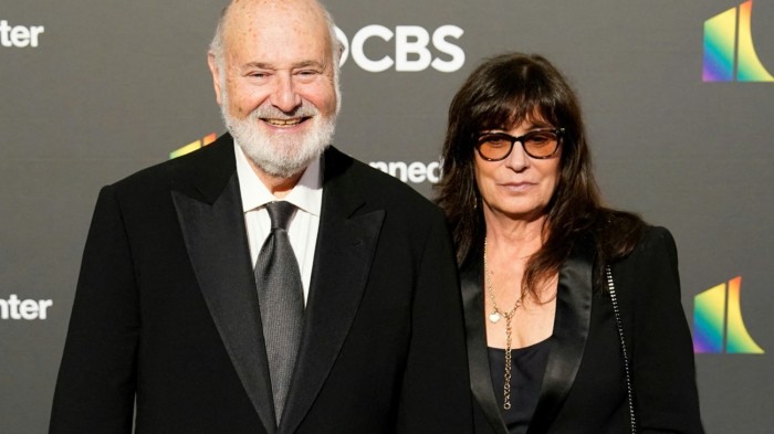 Rob Reiner’s son Nick arrested after deaths of filmmaker and wife Rob Reiner and Michele Reiner pose together in formal attire at the Kennedy Center Honors gala.