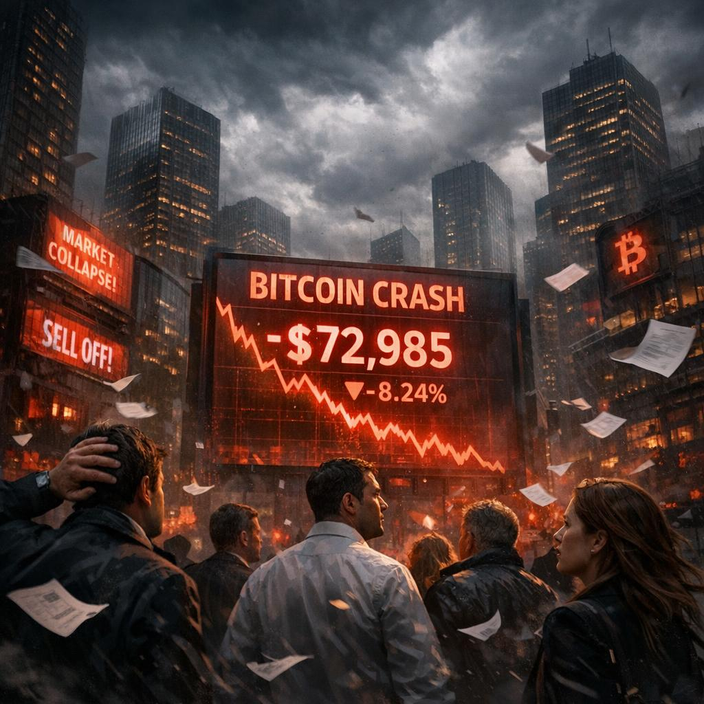 Bitcoin Price Crashes Below $73,000, Hitting Lowest Level Since 2024 Bitcoin